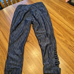 Danskin Now women's medium blue leggings with lattice feature, athleisure